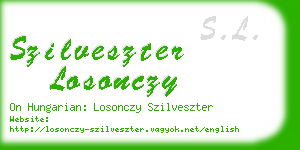 szilveszter losonczy business card